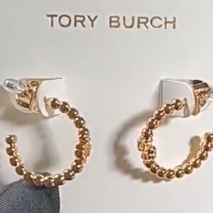 Tory Burch Beaded Gold Earrings